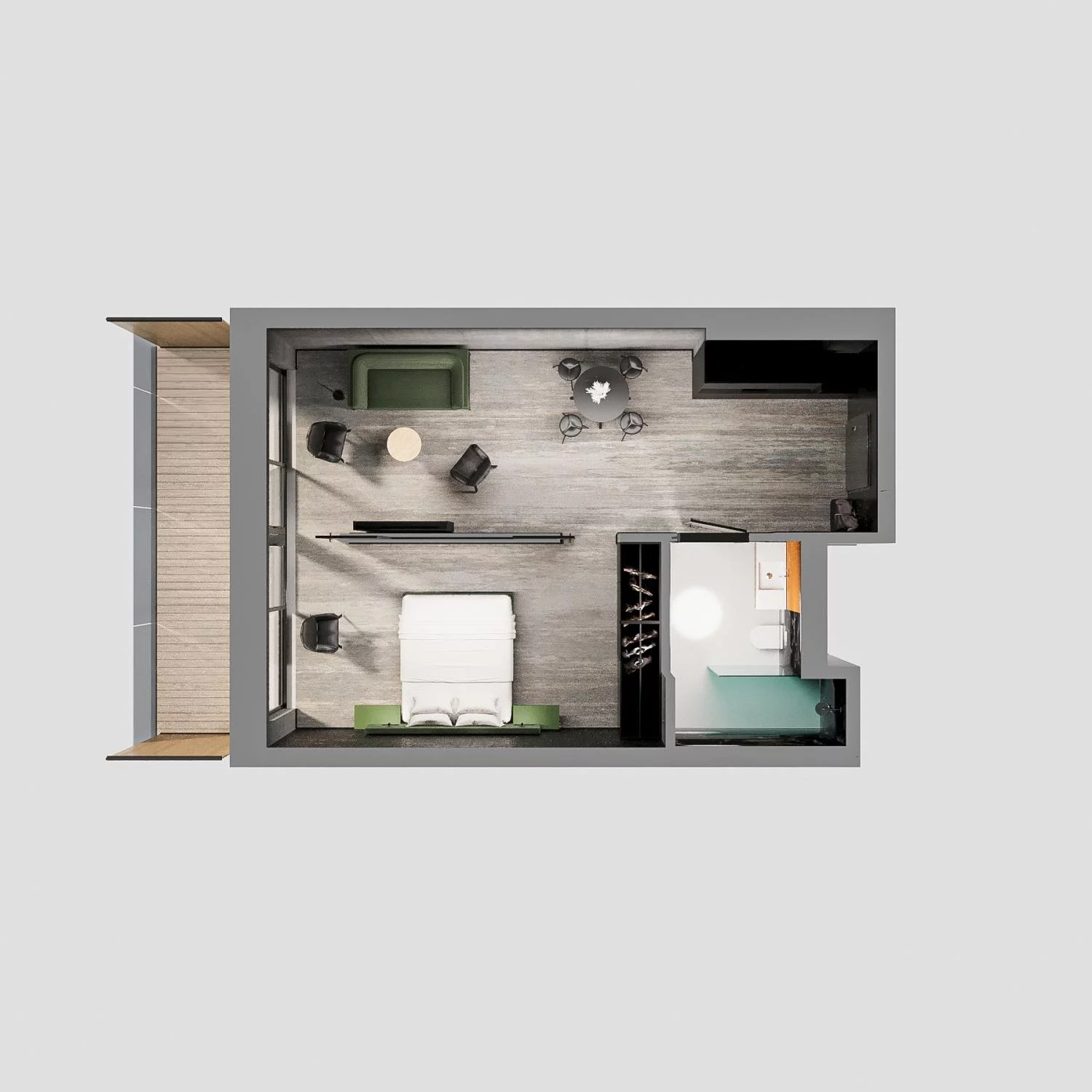 2 pokoje, apartament 48,23 m², piętro 4, oferta nr A.04.04, Aquart, Świnoujście, ul. Bolesława Chrobrego 35