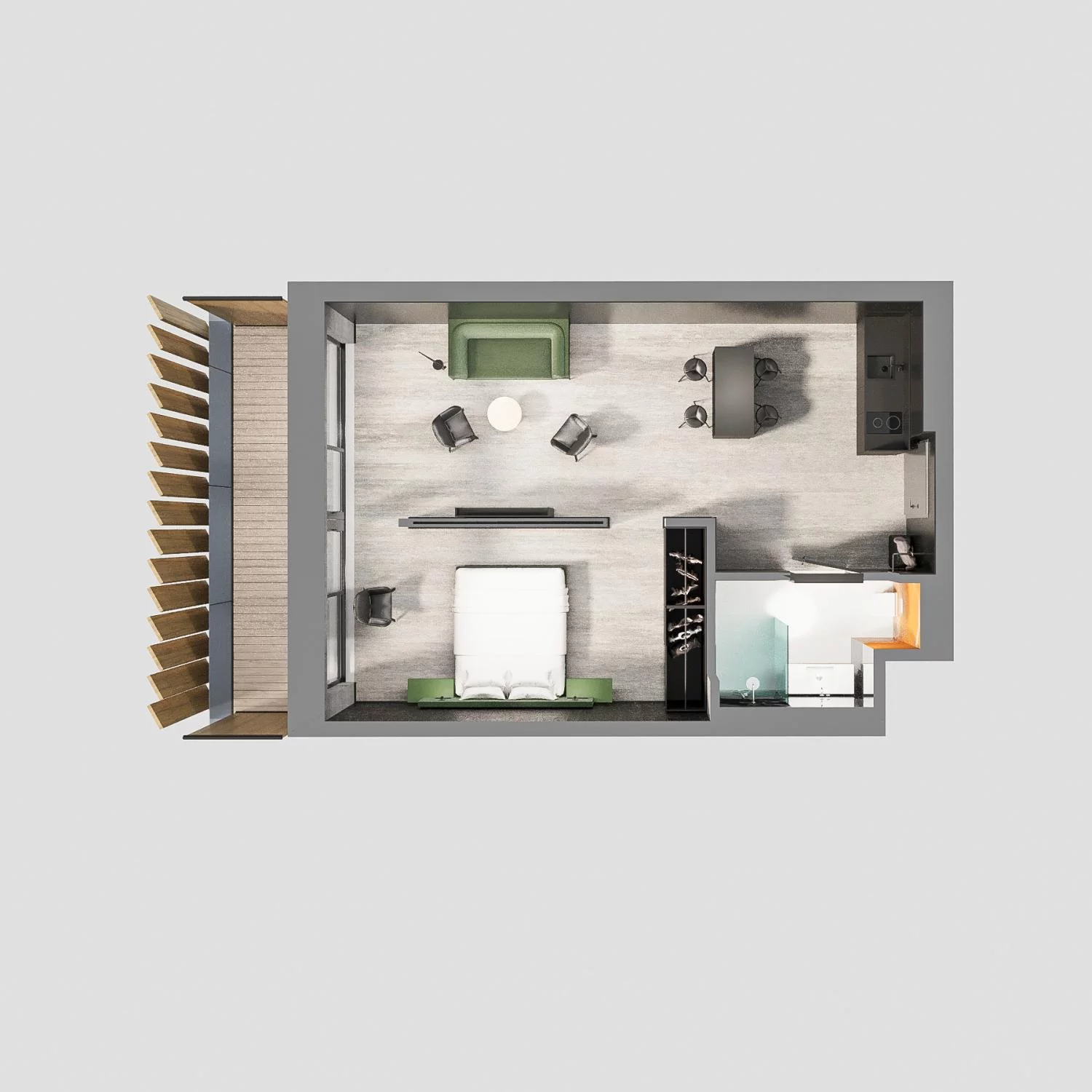 2 pokoje, apartament 48,88 m², piętro 4, oferta nr A.04.18, Aquart, Świnoujście, ul. Bolesława Chrobrego 35