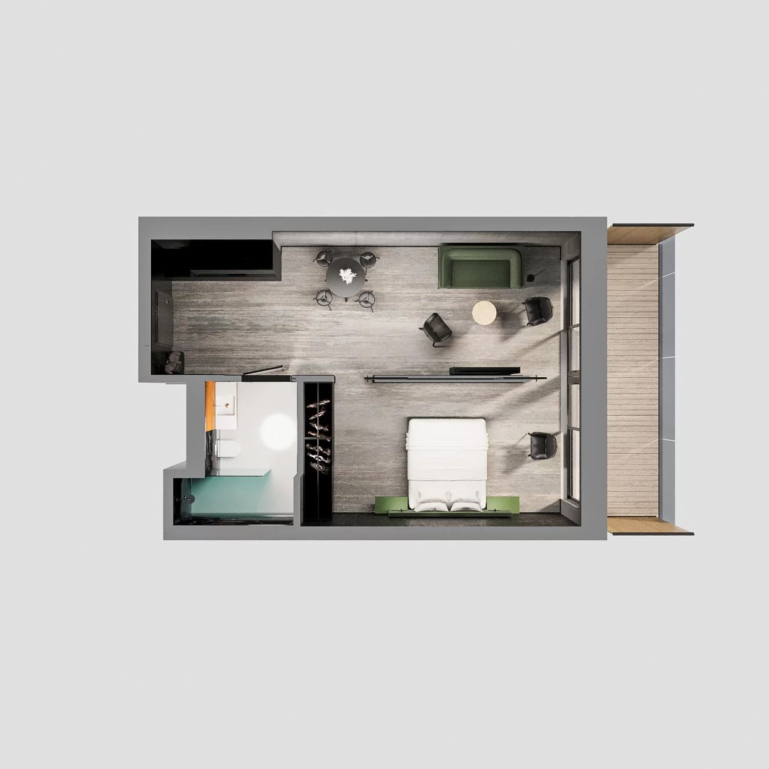 2 pokoje, apartament 48,88 m², piętro 5, oferta nr A.05.16, Aquart, Świnoujście, ul. Bolesława Chrobrego 35