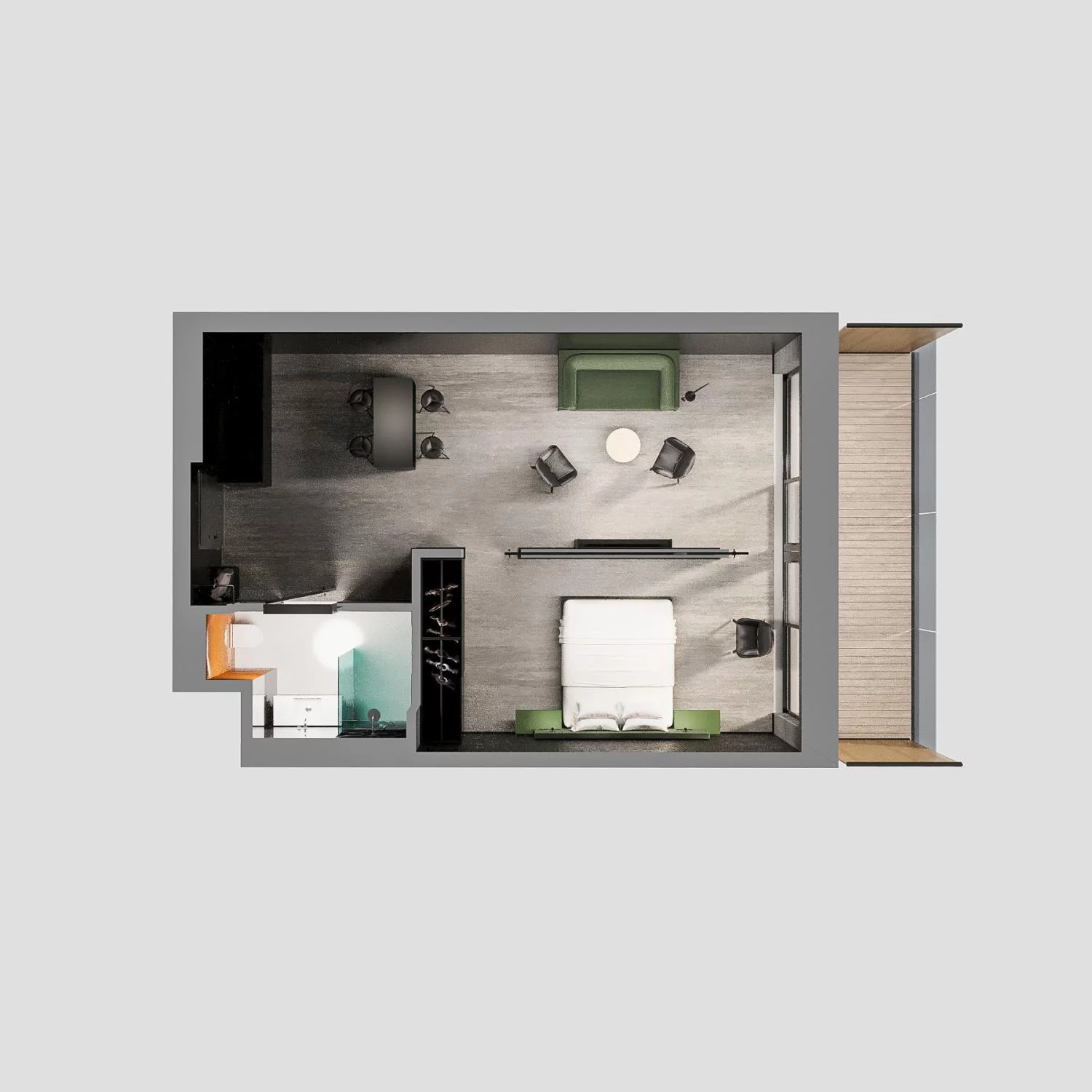 2 pokoje, apartament 49,54 m², piętro 5, oferta nr A.05.17, Aquart, Świnoujście, ul. Bolesława Chrobrego 35