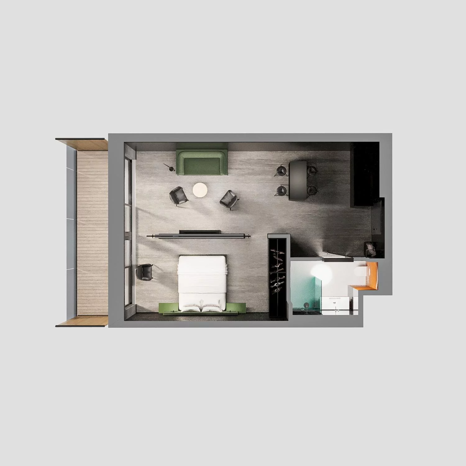 2 pokoje, apartament 49,75 m², piętro 5, oferta nr A.05.09, Aquart, Świnoujście, ul. Bolesława Chrobrego 35
