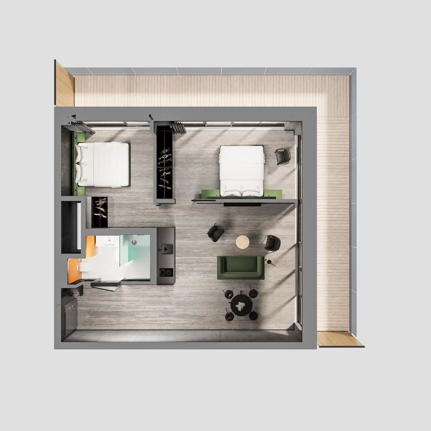 3 pokoje, apartament 66,40 m², piętro 4, oferta nr A.04.07, Aquart, Świnoujście, ul. Bolesława Chrobrego 35