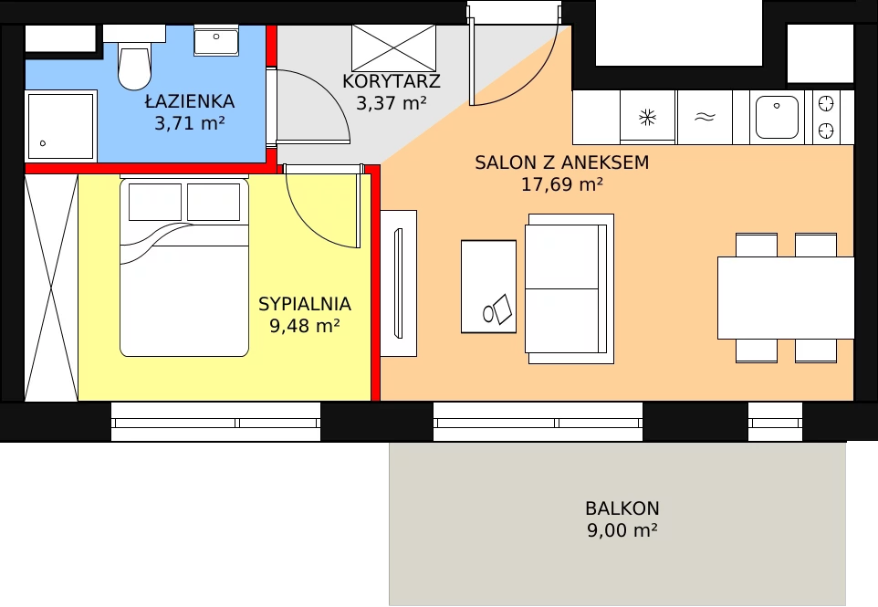 2 pokoje, apartament inwestycyjny 34,50 m², parter, oferta nr B4/3, Stegna Park II, Stegna, ul. Lipowa