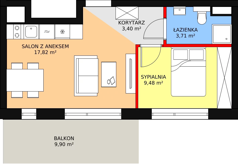 Apartament inwestycyjny 34,20 m², parter, oferta nr B4/4, Stegna Park II, Stegna, ul. Lipowa