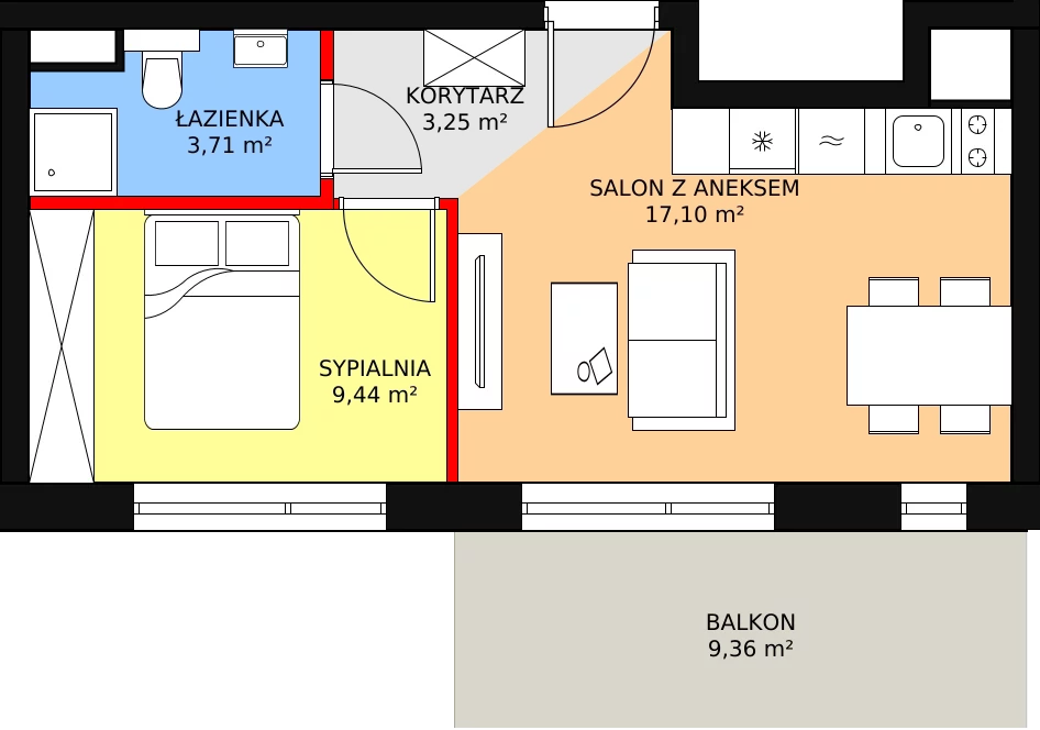 Apartament inwestycyjny 33,50 m², parter, oferta nr B5/3, Stegna Park II, Stegna, ul. Lipowa