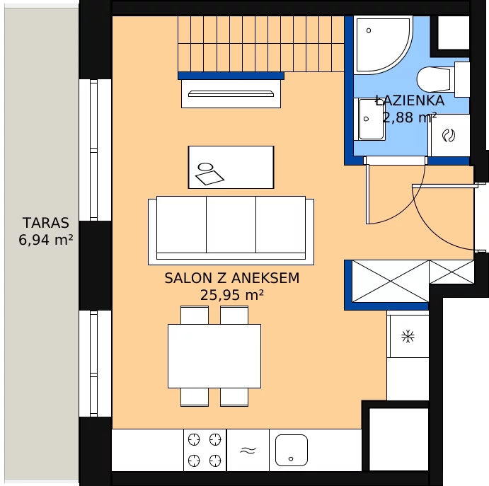Zalety mieszkania 50.03 m², A.5.82.2a