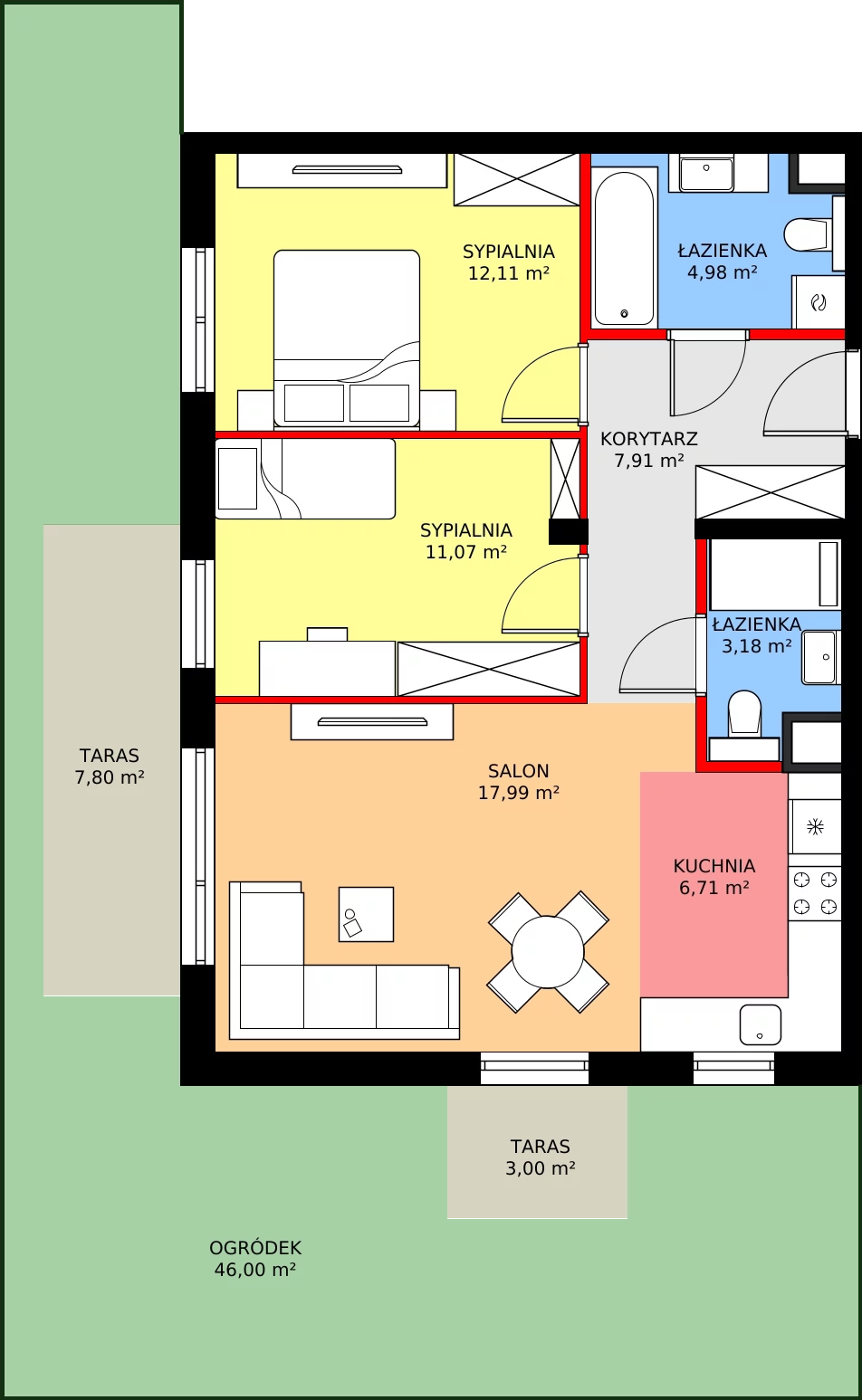 Zalety mieszkania 63.85 m², D.0.08.3k