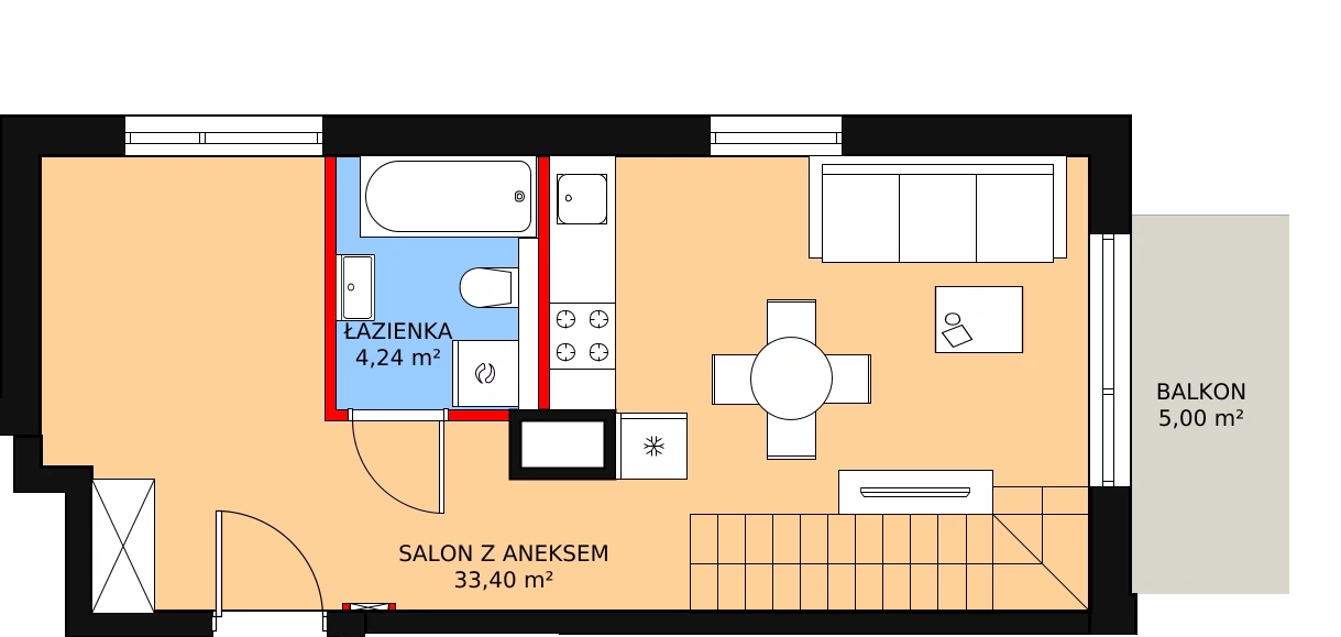 1 pokój, mieszkanie 51,45 m², piętro 3, oferta nr 53, Luna, Gdańsk, Osowa, ul. Galaktyczna/Homera