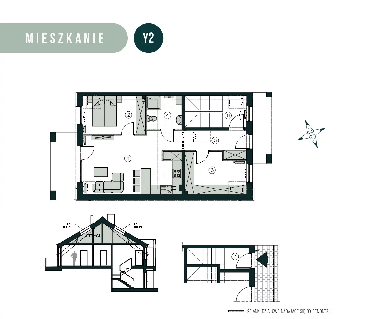 Mieszkanie 66,43 m², piętro 1, oferta nr Y2, Aleja Wiśniowa Pogórze, Pogórze, ul. Feliksa Dorsza