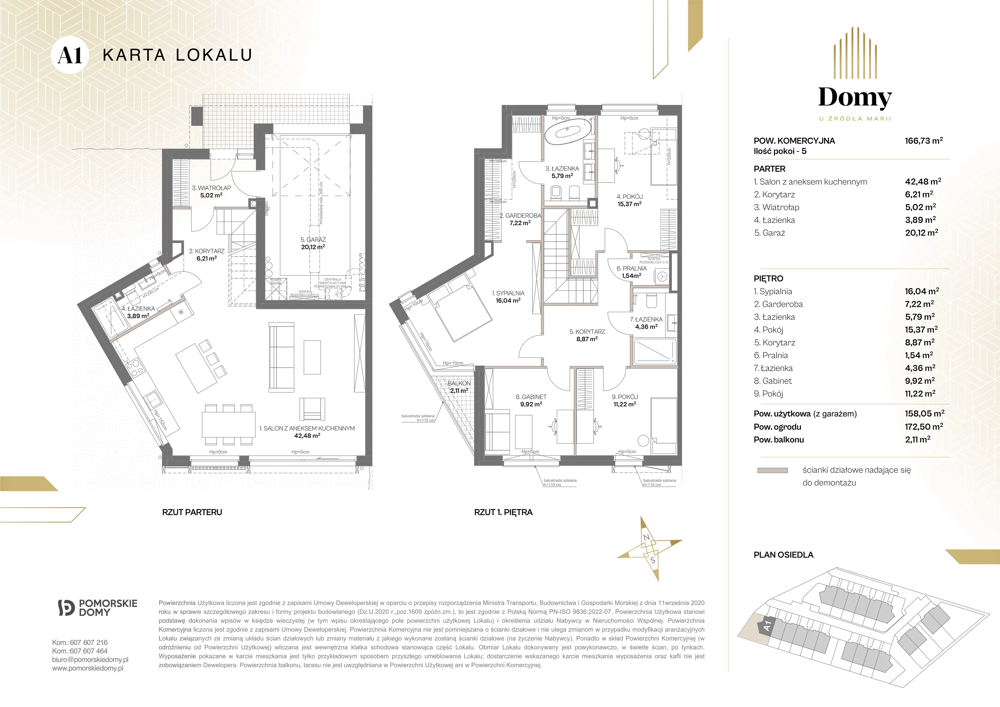 Dom 166,73 m², oferta nr A1, Domy u Źródła Marii, Gdynia, Wielki Kack, Wielki Kack, ul. Źródło Marii