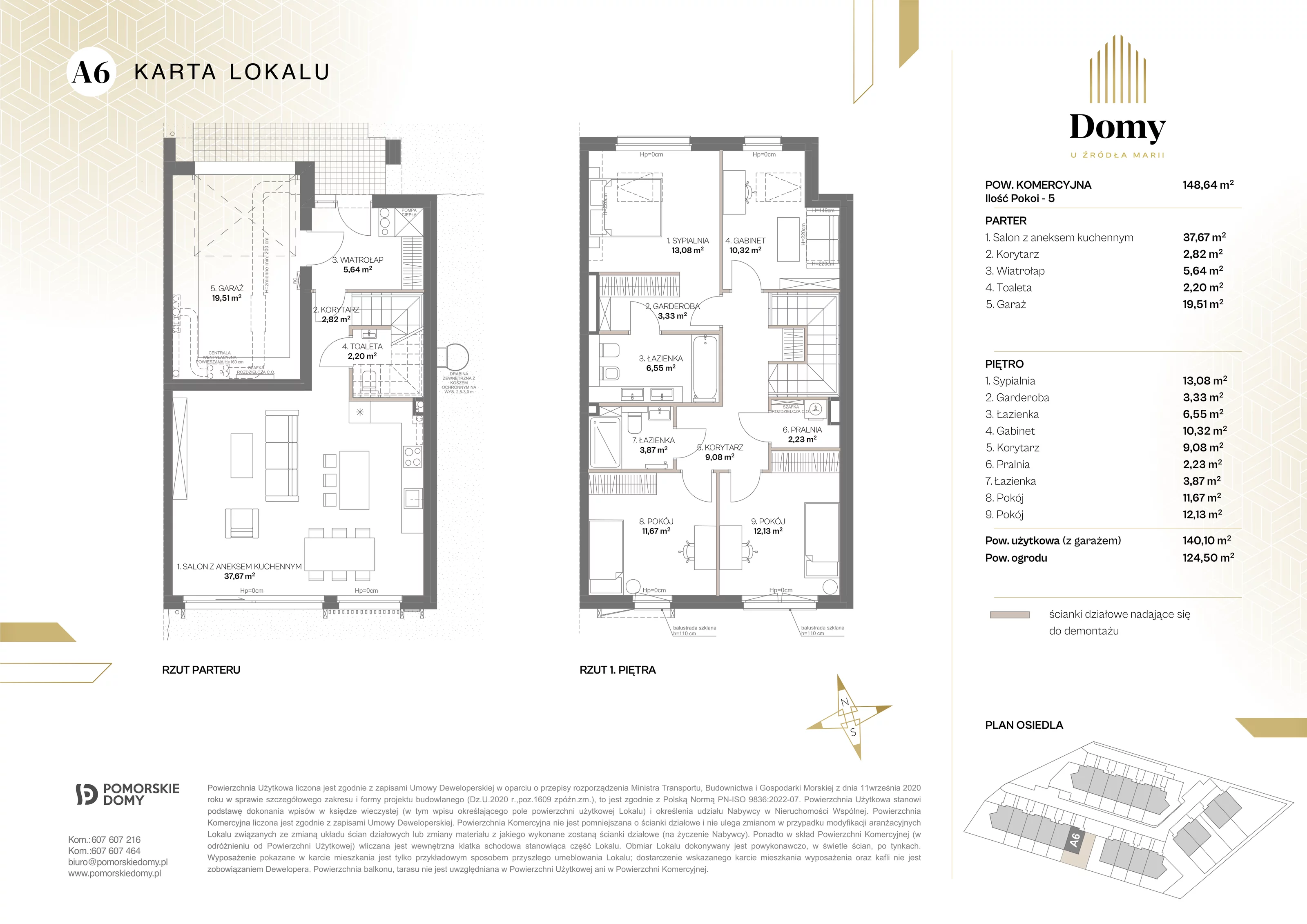 Dom 148,64 m², oferta nr A6, Domy u Źródła Marii, Gdynia, Wielki Kack, Wielki Kack, ul. Źródło Marii