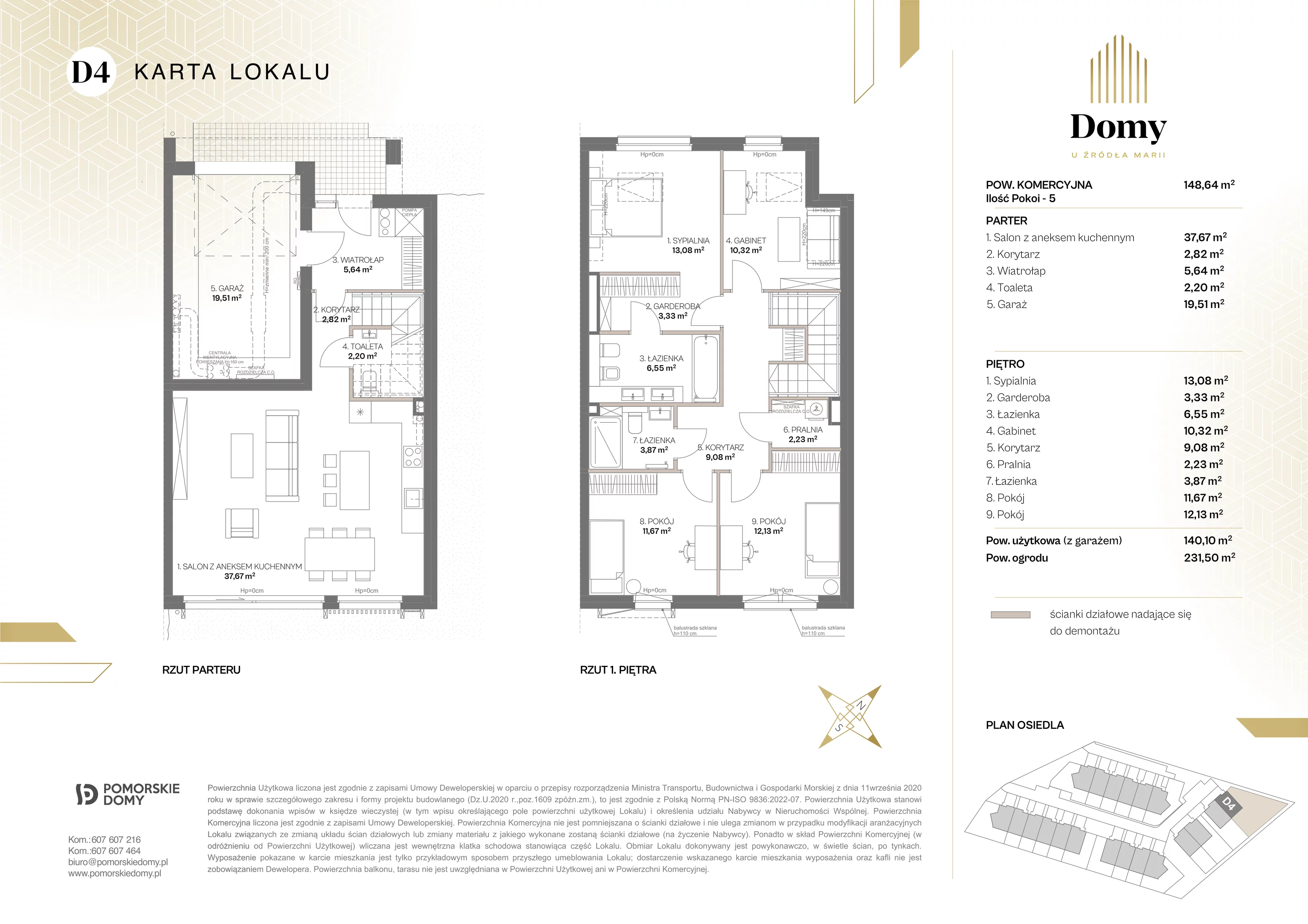 Dom 148,64 m², oferta nr D4, Domy u Źródła Marii, Gdynia, Wielki Kack, Wielki Kack, ul. Źródło Marii