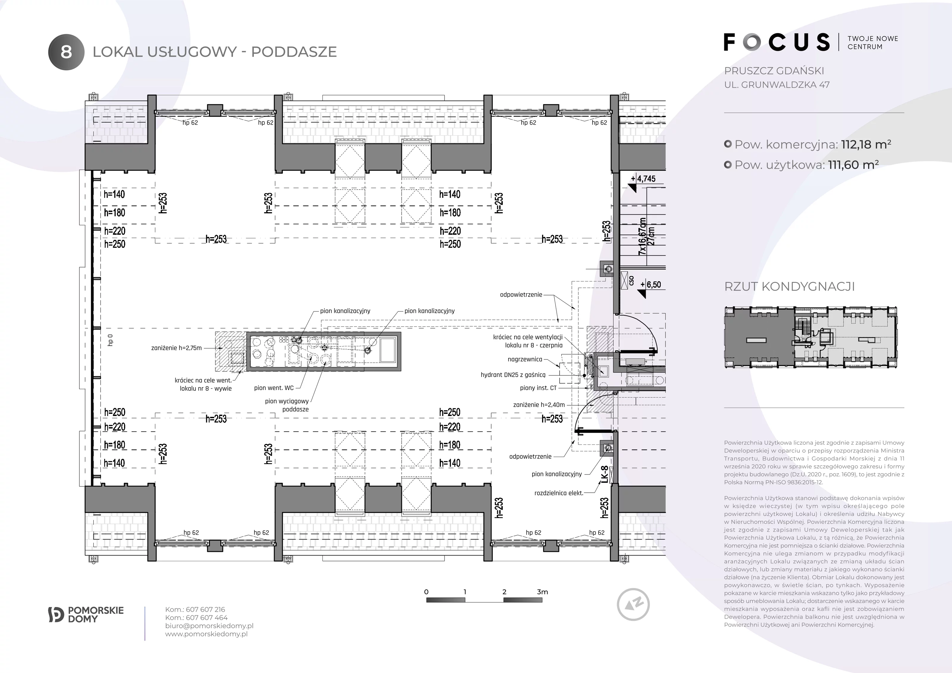 Lokal użytkowy 111,03 m², oferta nr 8, Focus - lokale użytkowe, Pruszcz Gdański, ul. Grunwaldzka 47