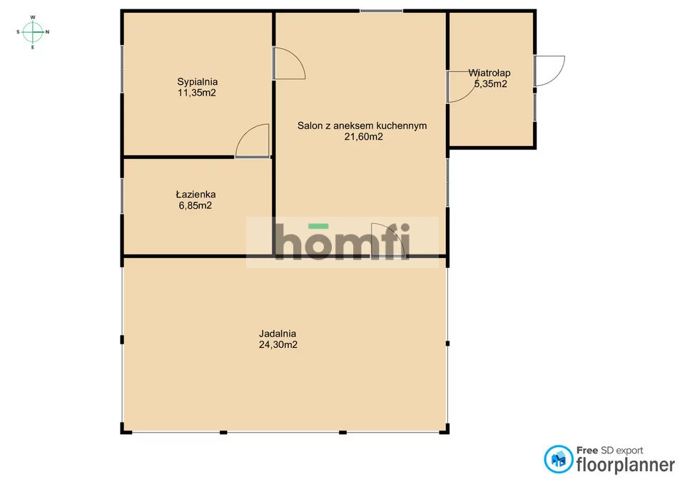 Dom 69,45 m², oferta nr , 6034/2089/ODS, Jamniki