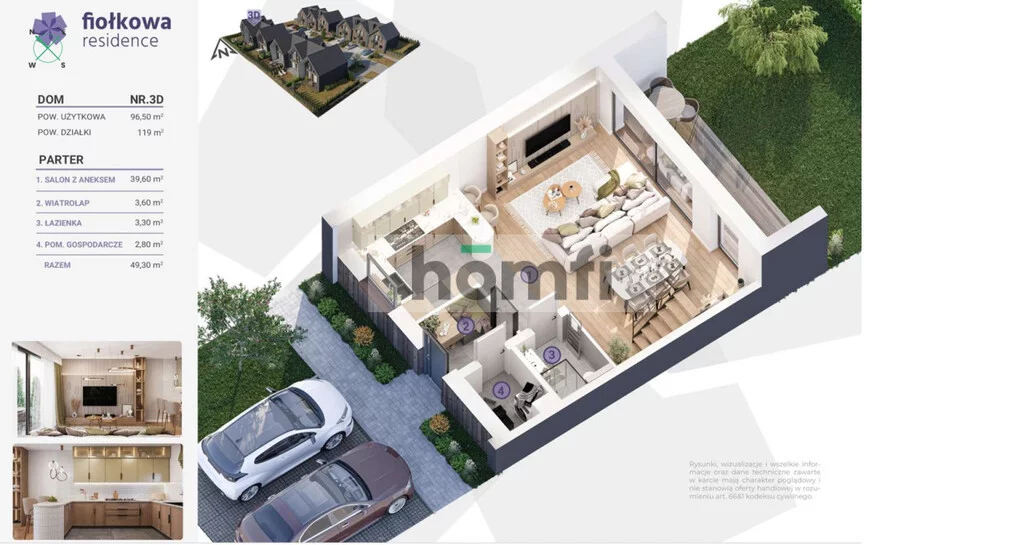 Dom 96,50 m², oferta nr , 6683/2089/ODS, Michałowice, Fiołkowa