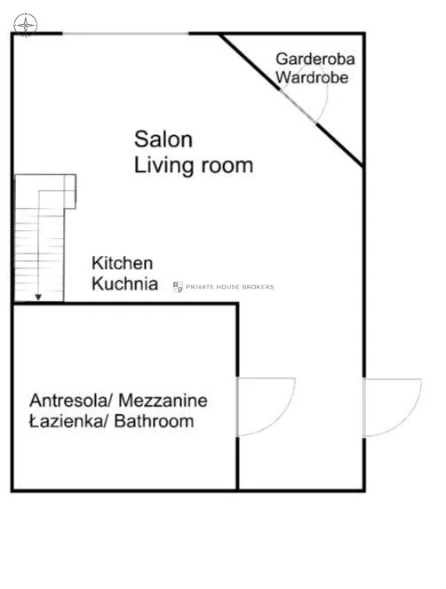 1 pokój, apartament 22,23 m², piętro 1, oferta nr , 25246/2089/OMS, Kraków, Stare Miasto, Kazimierz, Brzozowa