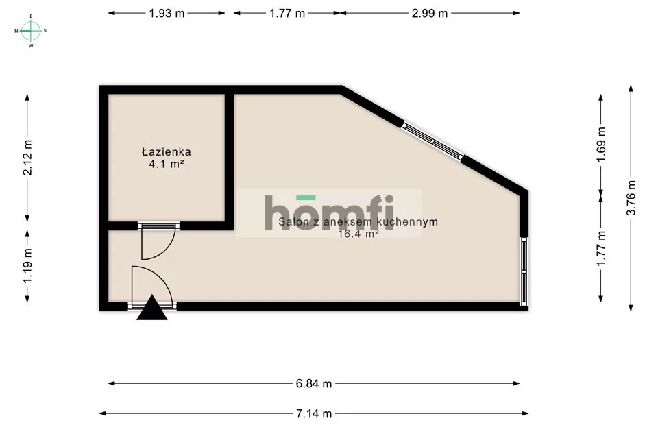 1 pokój, mieszkanie 21,67 m², piętro 3, oferta nr , 23830/2089/OMS, Łódź, Śródmieście, Śródmieście, Nawrot