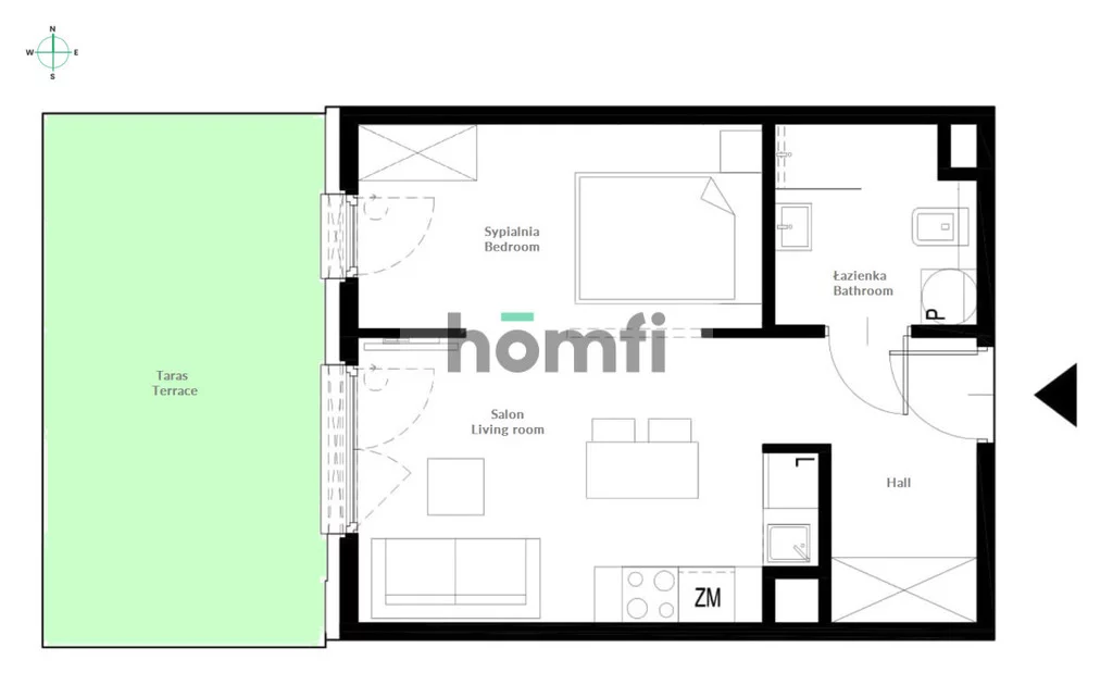 1 pokój, apartament 33,08 m², parter, oferta nr , 24657/2089/OMS, Kraków, Grzegórzki, Rakowicka