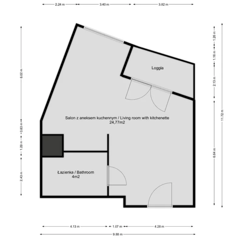 1 pokój, mieszkanie 28,77 m², piętro 2, oferta nr , 25287/2089/OMS, Kraków, Podgórze, Zabłocie, Romana Kiełkowskiego