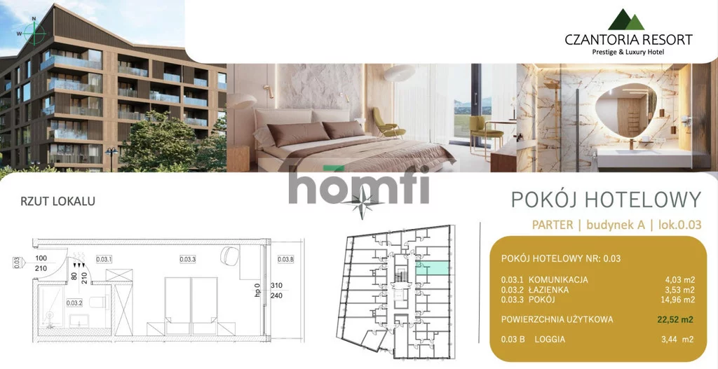 1 pokój, mieszkanie 22,52 m², parter, oferta nr , 22523/2089/OMS, Ustroń
