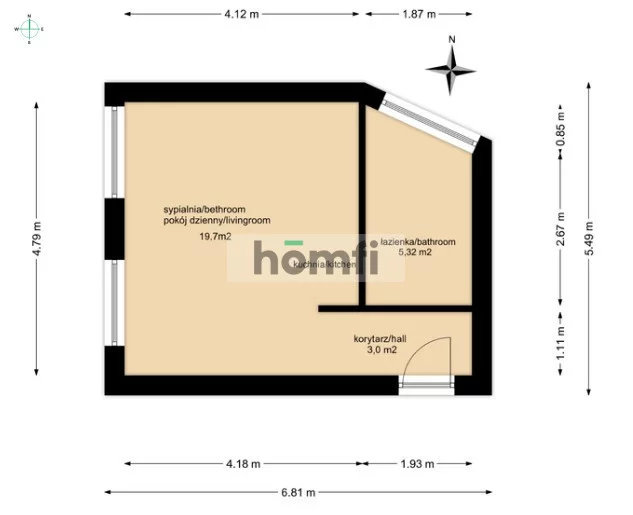 1 pokój, mieszkanie 27,10 m², piętro 4, oferta nr , 50963/2089/OMW, Poznań, Stare Miasto, Stare Miasto, Mikołaja Kopernika