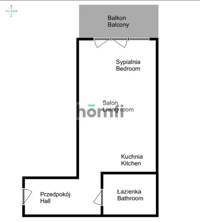 1 pokój, mieszkanie 46,19 m², piętro 4, oferta nr , 52641/2089/OMW, Wrocław, Stare Miasto, Most Romana Dmowskiego