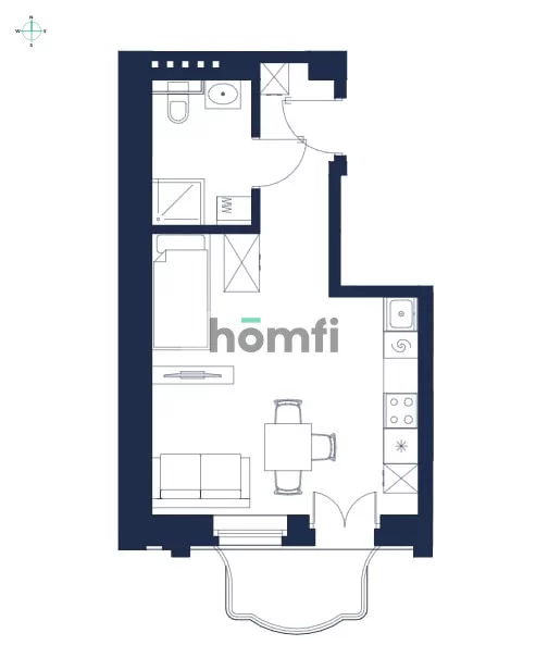 1 pokój, mieszkanie 28,03 m², piętro 1, oferta nr , 48814/2089/OMW, Poznań, Stare Miasto, Stare Miasto, Seweryna Mielżyńskiego