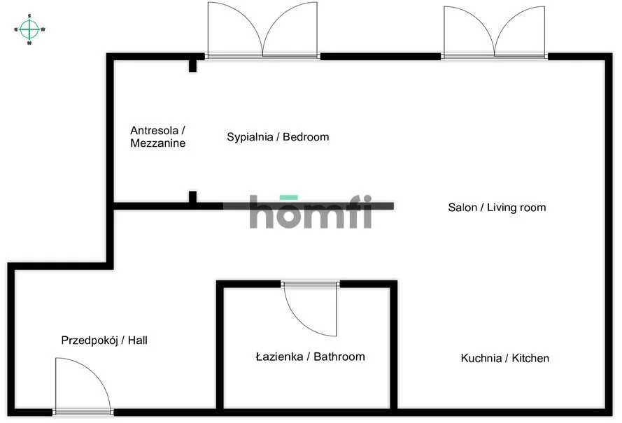 1 pokój, mieszkanie 42,00 m², piętro 2, oferta nr , 52533/2089/OMW, Kraków, Podgórze, św. Kingi