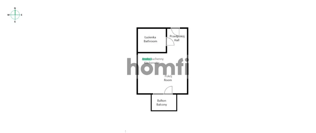 1 pokój, mieszkanie 28,35 m², piętro 4, oferta nr , 52670/2089/OMW, Wrocław, Krzyki-Partynice, Krzyki, Żegiestowska