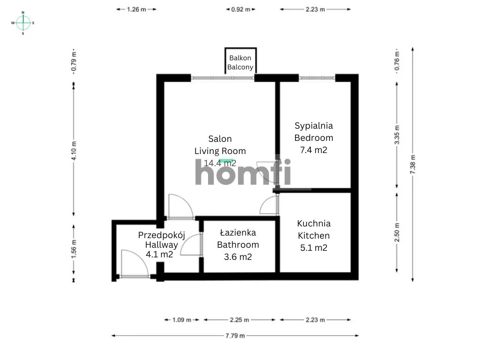 2 pokoje, mieszkanie 34,02 m², piętro 4, oferta nr , 24587/2089/OMS, Ustka, Bałtycka