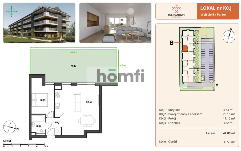 2 pokoje, mieszkanie 47,83 m², parter, oferta nr , 24289/2089/OMS, Bielawa