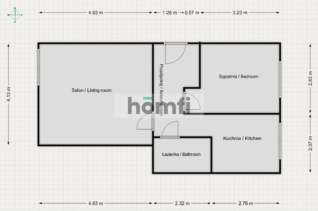 2 pokoje, mieszkanie 47,00 m², piętro 1, oferta nr , 25004/2089/OMS, Jaworzno, Chopina Boczna