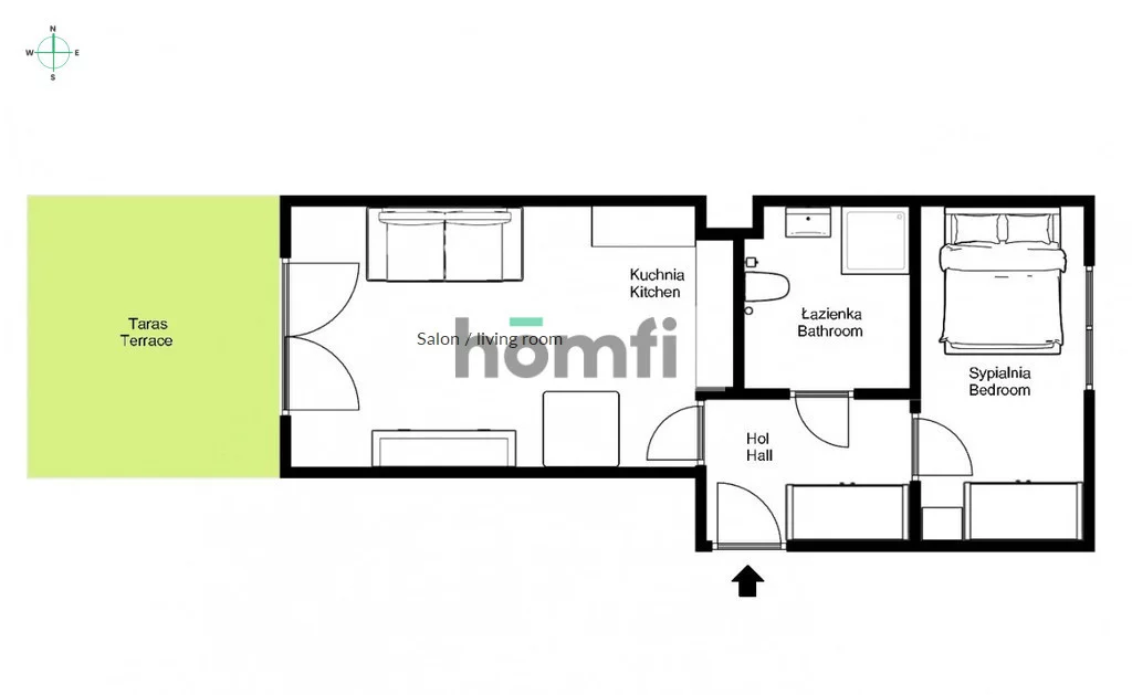 2 pokoje, apartament 44,75 m², parter, oferta nr , 25085/2089/OMS, Kraków, Prądnik Czerwony, Franciszka Bohomolca