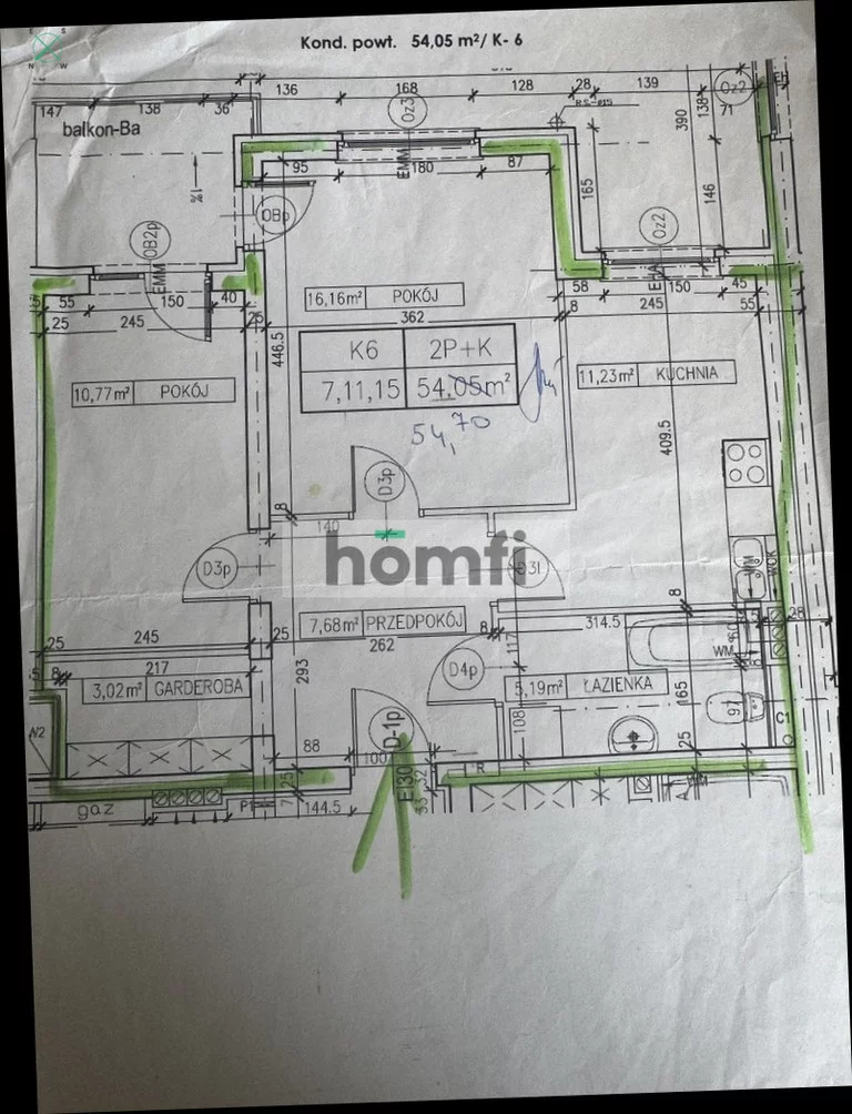 2 pokoje, mieszkanie 54,70 m², piętro 2, oferta nr , 24597/2089/OMS, Wrocław, Leśnica, Stabłowice, Główna
