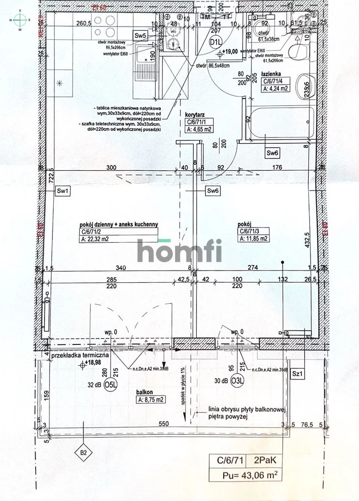 2 pokoje, apartament 43,11 m², piętro 6, oferta nr , 24629/2089/OMS, Poznań, Winogrady, Winogrady, Hawelańska