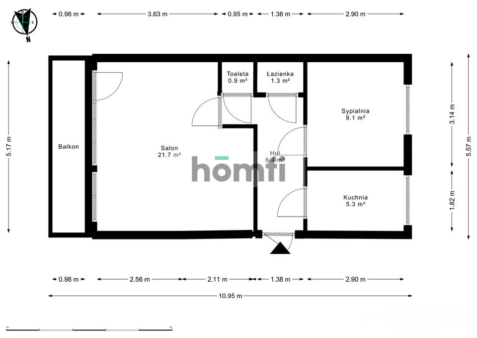 2 pokoje, mieszkanie 48,45 m², piętro 3, oferta nr , 25498/2089/OMS, Bydgoszcz, Fordon, Juhasów