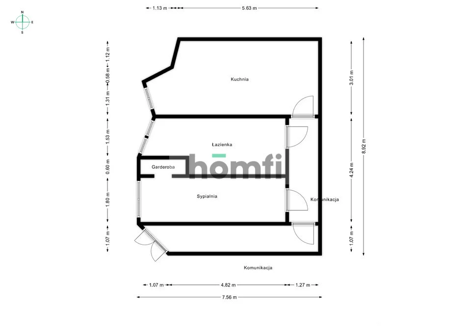 2 pokoje, mieszkanie 55,40 m², piętro 3, oferta nr , 25010/2089/OMS, Poznań, Mikołaja Kopernika