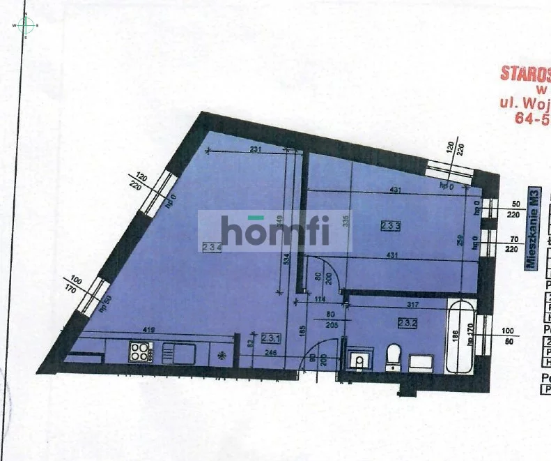 2 pokoje, mieszkanie 43,00 m², piętro 1, oferta nr , 23370/2089/OMS, Szamotuły, Powstańców Wielkopolskich