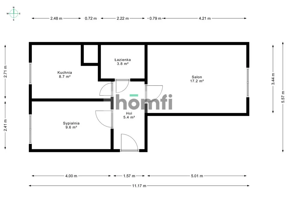 2 pokoje, mieszkanie 44,15 m², piętro 3, oferta nr , 24865/2089/OMS, Jabłonna, Sadowa