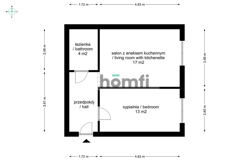 2 pokoje, mieszkanie 39,00 m², piętro 1, oferta nr , 25074/2089/OMS, Skała, Słomnicka