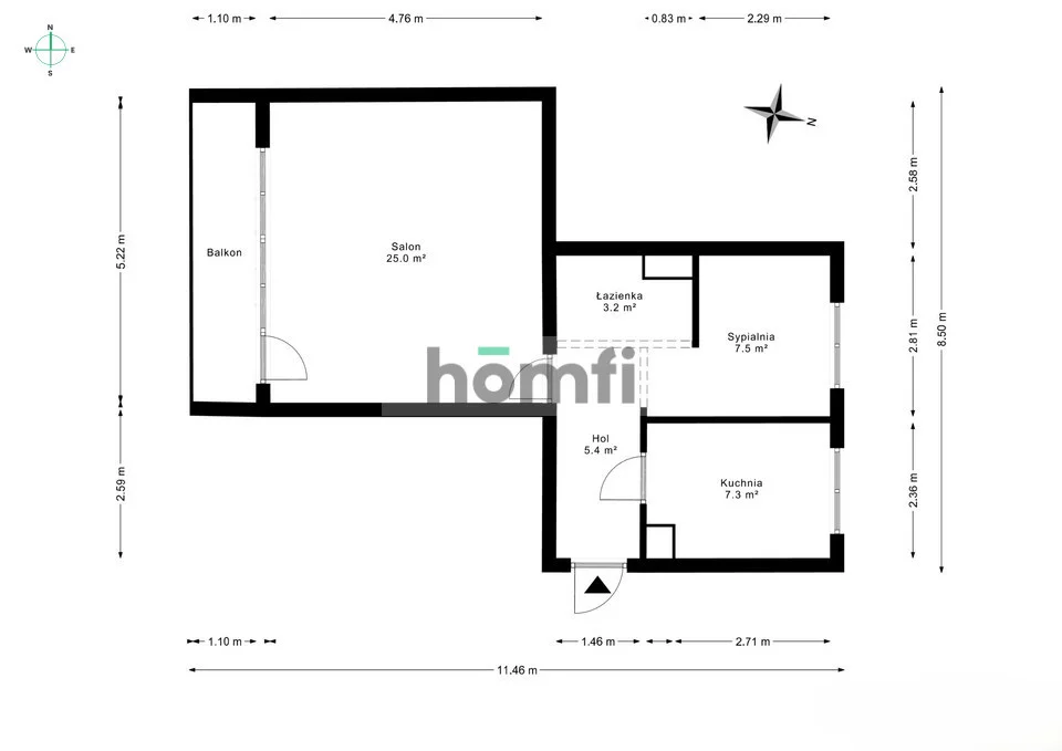 2 pokoje, mieszkanie 48,73 m², piętro 7, oferta nr , 25500/2089/OMS, Toruń, Na Skarpie, Szosa Lubicka