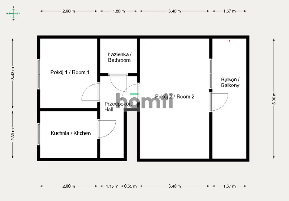 2 pokoje, apartament 44,50 m², piętro 4, oferta nr , 25375/2089/OMS, Kraków, Podgórze Duchackie, Włoska