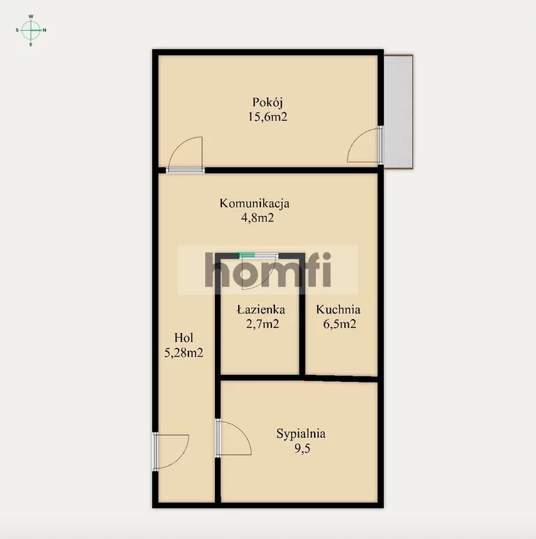 2 pokoje, mieszkanie 47,98 m², piętro 4, oferta nr , 25053/2089/OMS, Łódź, Górna, Dąbrowa, Zofii Nałkowskiej