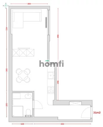 2 pokoje, mieszkanie 61,86 m², parter, oferta nr , 25088/2089/OMS, Poznań, Jeżyce, Jeżyce, Żurawia