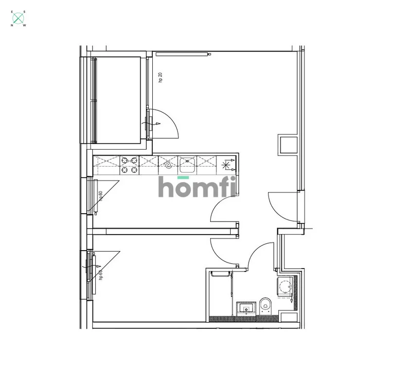 2 pokoje, mieszkanie 45,00 m², piętro 7, oferta nr , 52756/2089/OMW, Wrocław, Stare Miasto, Braniborska