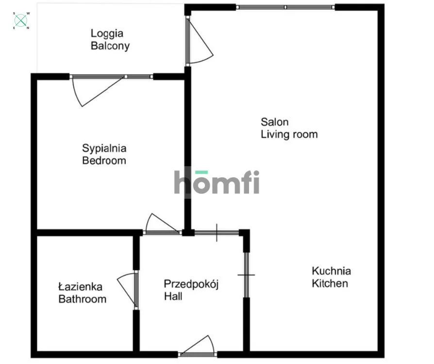 2 pokoje, mieszkanie 44,55 m², piętro 1, oferta nr , 52654/2089/OMW, Wrocław, Krzyki-Partynice, Krzyki, Gwiaździsta