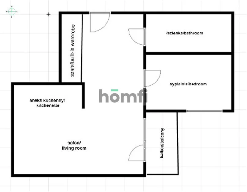 2 pokoje, mieszkanie 48,68 m², piętro 5, oferta nr , 46086/2089/OMW, Gdańsk, Wrzeszcz, Mariana Hemara