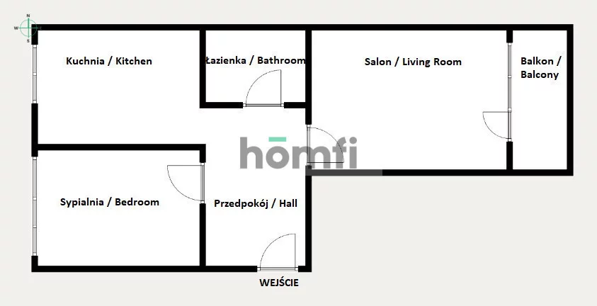 2 pokoje, mieszkanie 42,50 m², piętro 1, oferta nr , 53664/2089/OMW, Kraków, Dębniki, Michała Bałuckiego