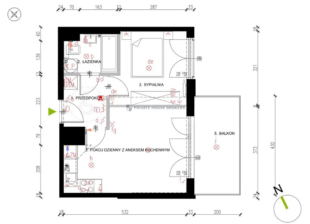 2 pokoje, mieszkanie 34,51 m², piętro 3, oferta nr , 52468/2089/OMW, Kraków, Stare Miasto, Stare Miasto, Rakowicka