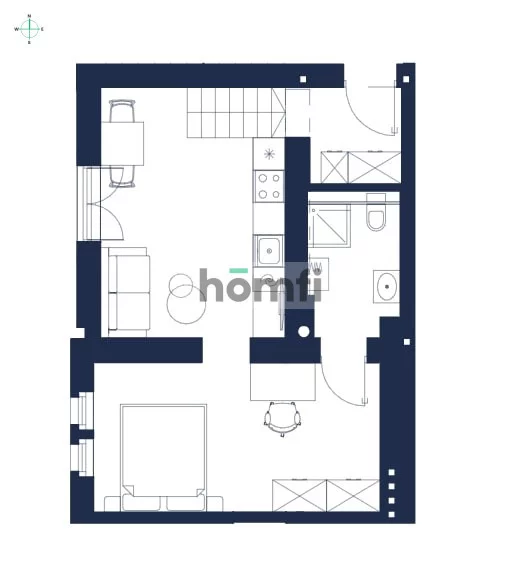 2 pokoje, mieszkanie 38,59 m², piętro 1, oferta nr , 48813/2089/OMW, Poznań, Stare Miasto, Stare Miasto, Seweryna Mielżyńskiego